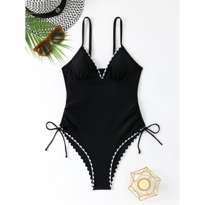Damen Eleganter und femininer Badeanzug mit verstellbaren Trägern Drune