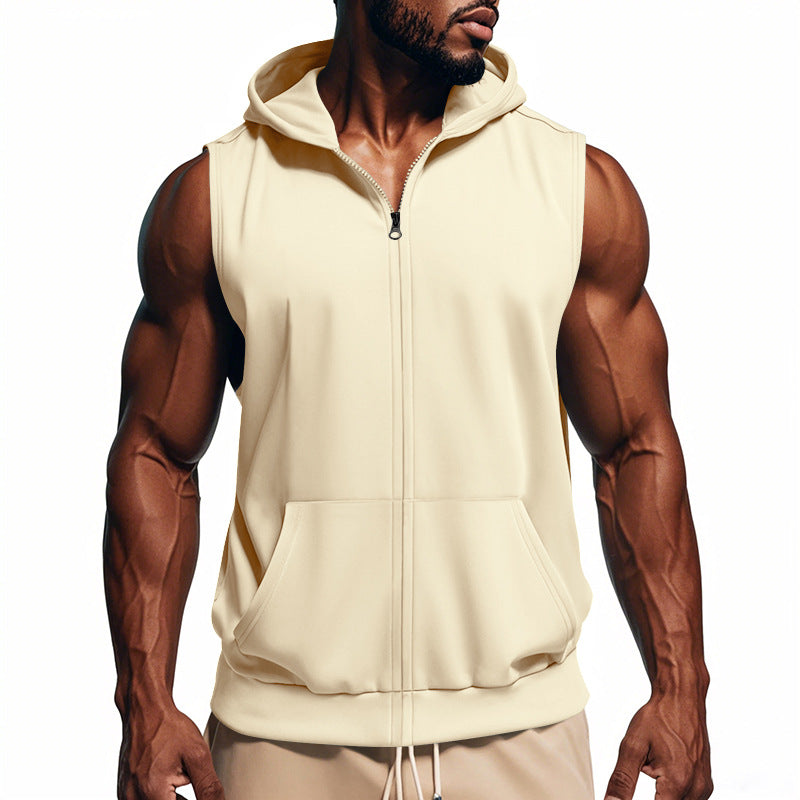 Herren ärmelloses Kapuzenshirt aus atmungsaktivem Material Drune