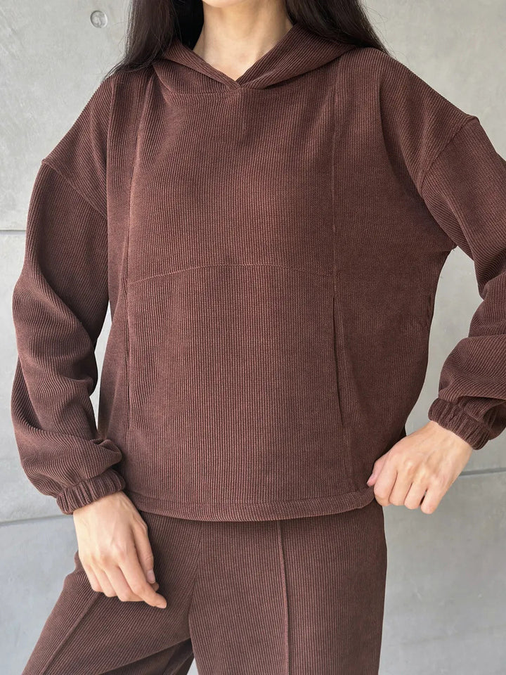 Damen gemütliches Fleece-Freizeitset Drune