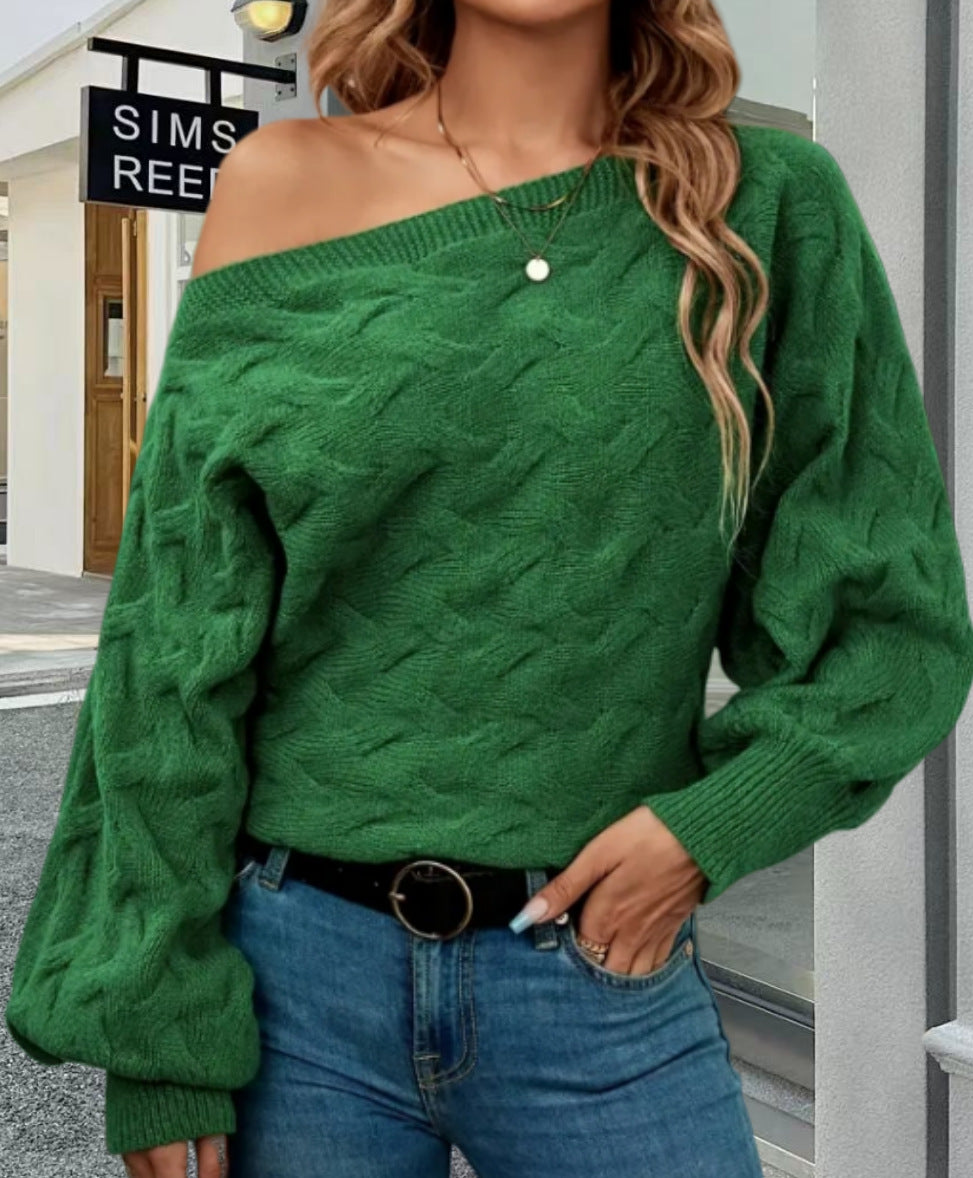 Damen Oversized Strickpullover mit strukturiertem Design Drune