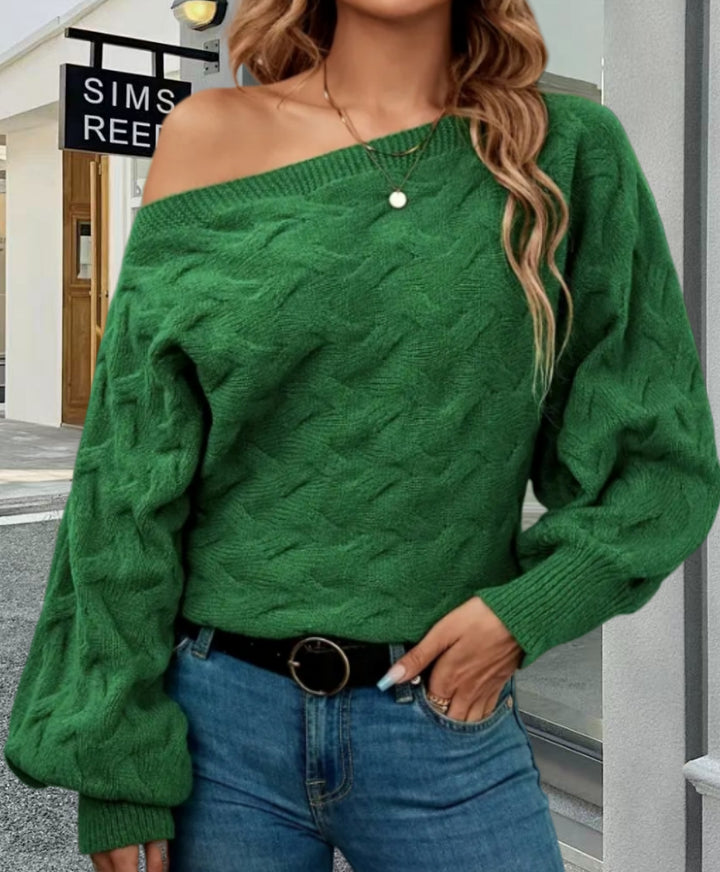 Damen Oversized Strickpullover mit strukturiertem Design Drune