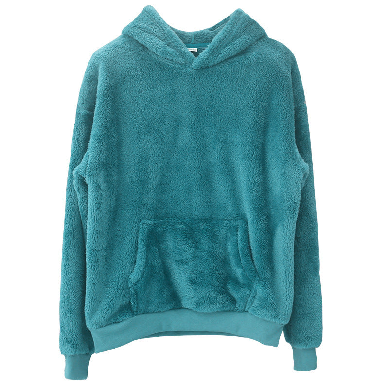 Damen kuscheliger Kapuzenpullover aus Fleece Drune