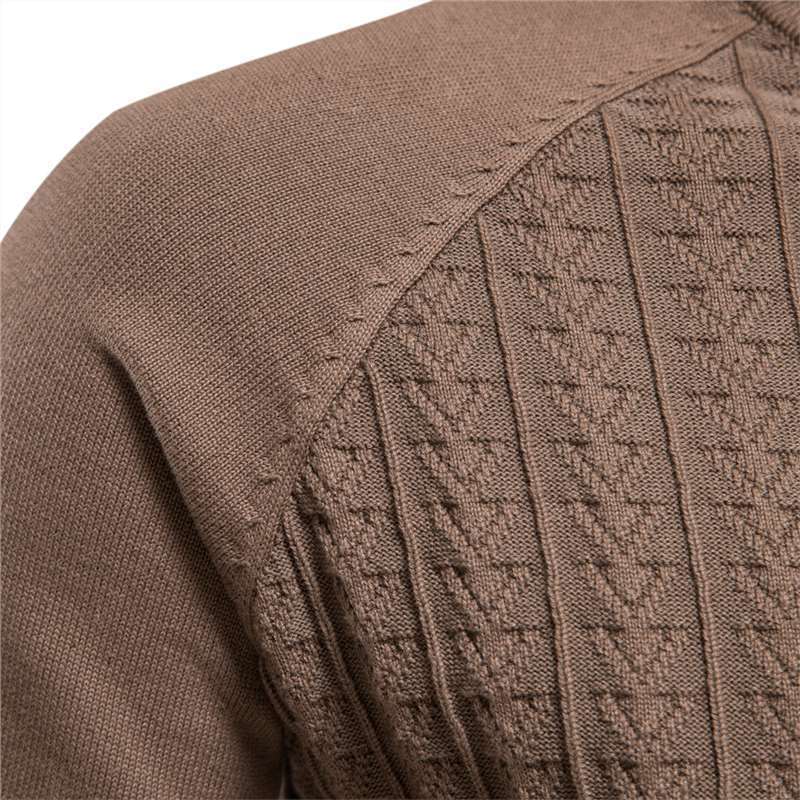 Herren Strickpullover mit modischem Stehkragen und strukturiertem Design Drune