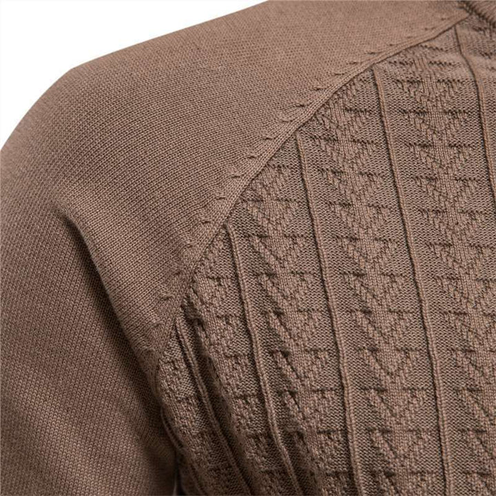 Herren Strickpullover mit modischem Stehkragen und strukturiertem Design Drune