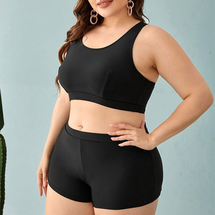 Damen Sportlicher Badeanzug mit langärmliger Jacke und Shorts Drune