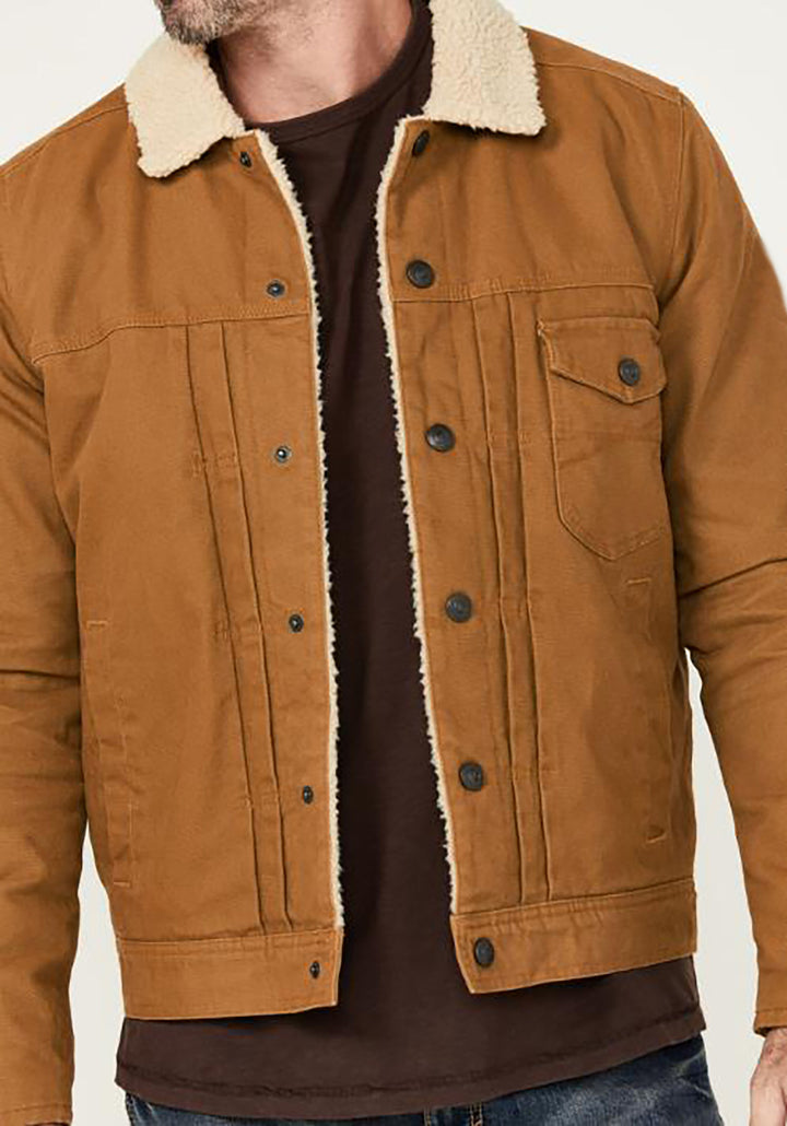 Herren Freizeitjacke mit innenliegendem Kunstfellkragen Drune