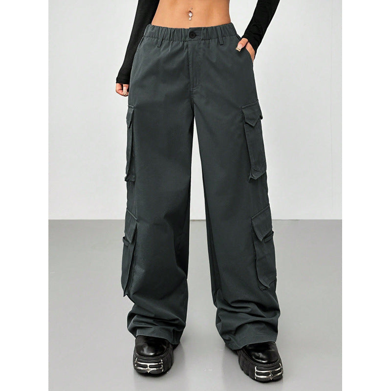 Damen Cargo-Hose mit weitem Schnitt und praktischen Taschen Drune