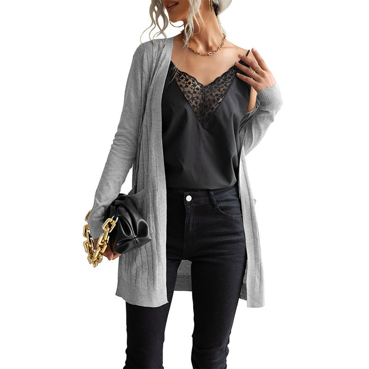 Damen Strickjacke mit praktischem Taschen-Design und strukturierter Oberfläche Drune