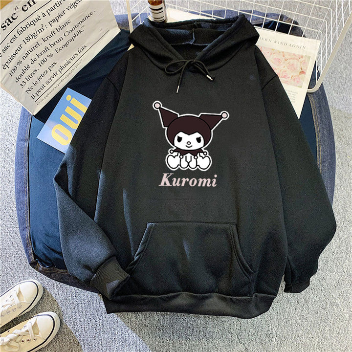 Damen Kapuzenpullover mit niedlichem Kuh-Motiv und hochwertigem Fleece Futter Drune