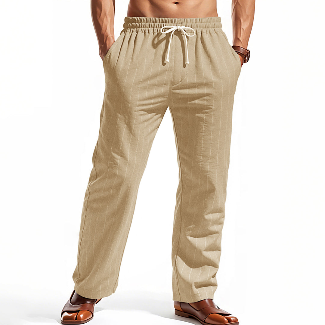Herren lässige Freizeithose mit elastischem Bund und seitlichen Taschen Drune