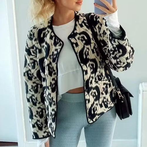 Damen urbaner gefütterter Blouson mit einzigartigem Muster Drune