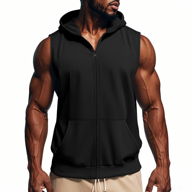 Herren ärmelloses Kapuzenshirt aus atmungsaktivem Material Drune