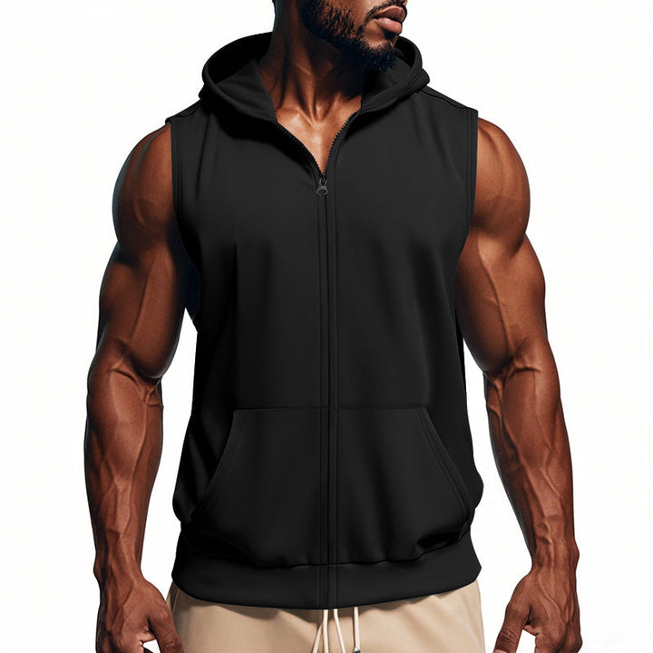 Herren ärmelloses Kapuzenshirt aus atmungsaktivem Material Drune