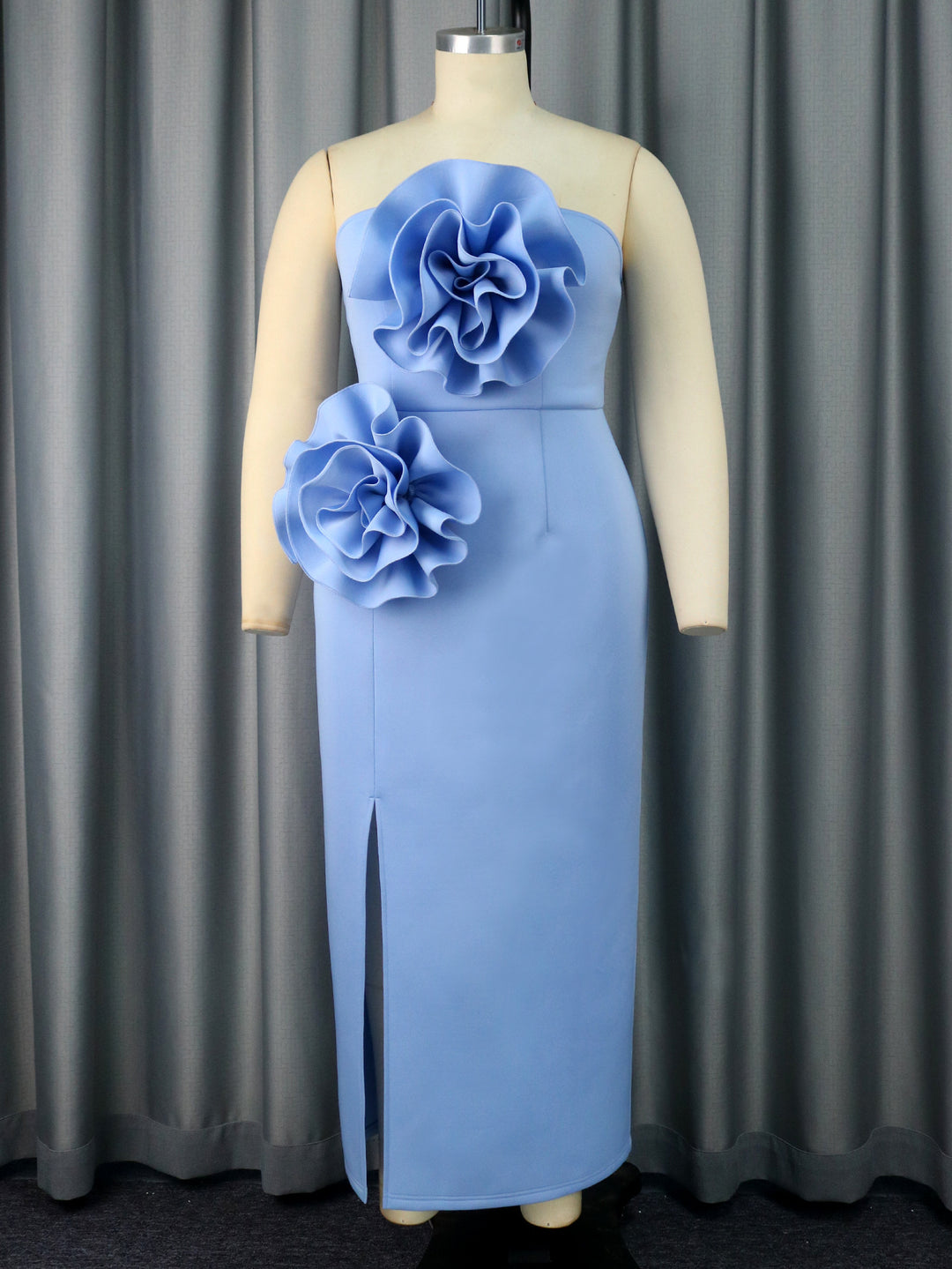 Damen Figurbetontes Abendkleid mit floralem Akzenten Drune