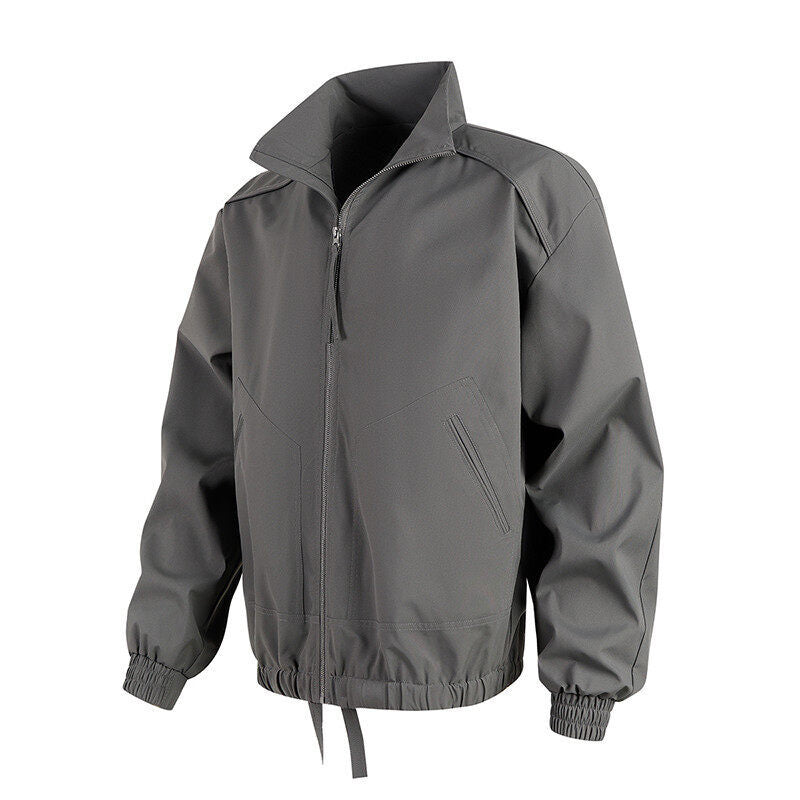 Herren lässige Übergangsjacke mit hohem Kragen und praktischen Taschen Drune