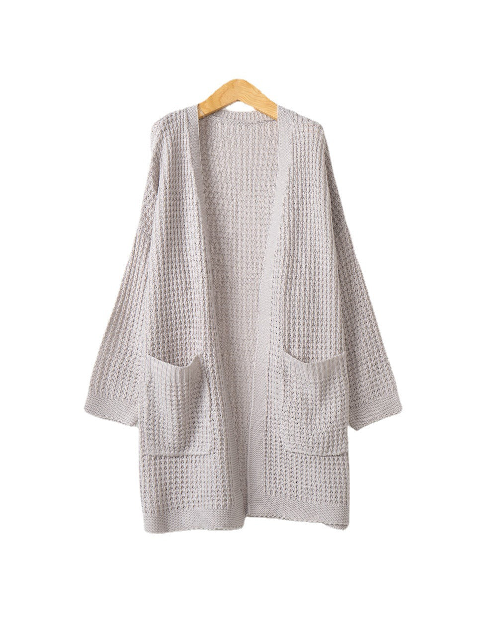 Damen lässiger Strickcardigan mit Taschen und offenem Schnitt Drune