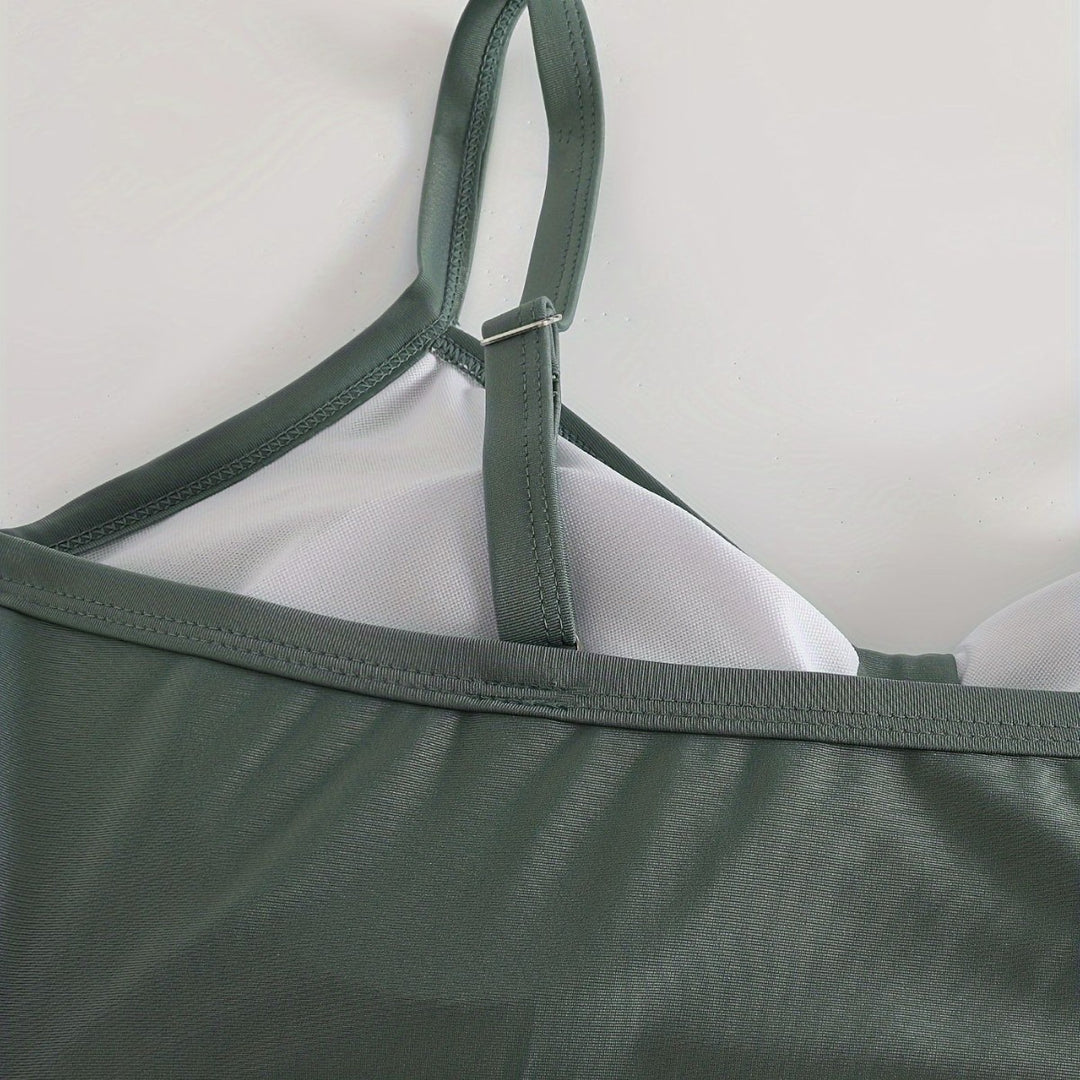 Damen Sportliches Bikini-Set mit innovativem Rüschendesign Drune