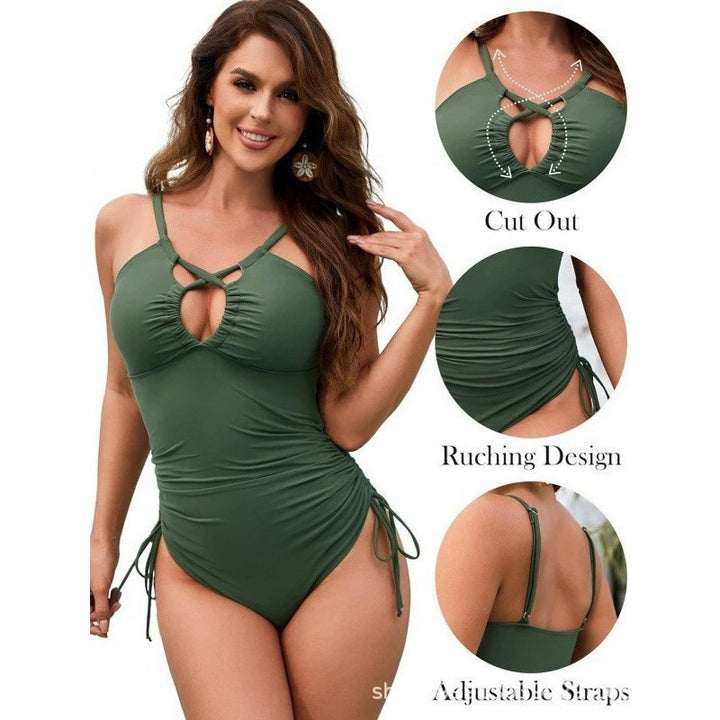 Damen Einteiliger Badeanzug mit raffinierten Cut-out-Design Drune