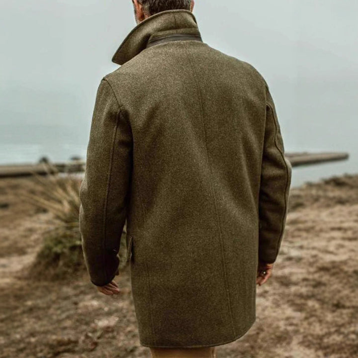 Herren stilvolle Wolljacke im doppelten Schnitt Drune