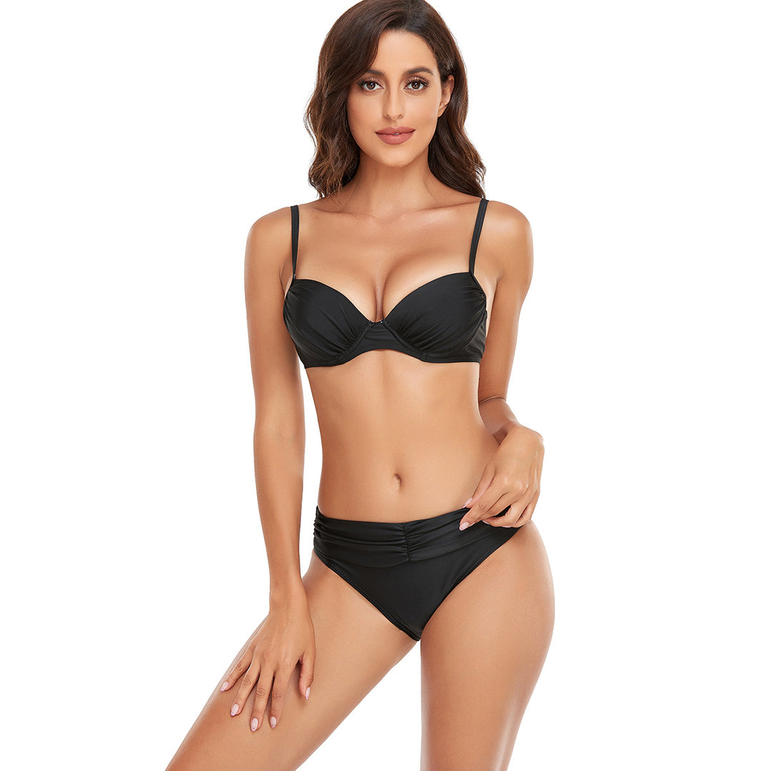 Damen Bikini-Set mit raffiniertem Push-Up-Oberteil und hochwertigem Bund Drune