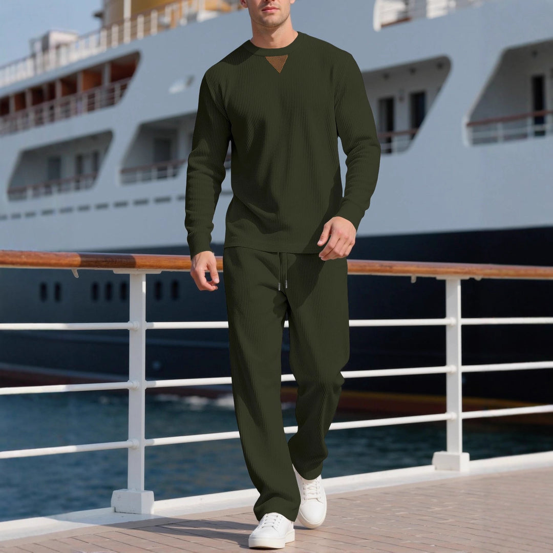 Herren lässiger Pullover und Jogginghose Set Drune