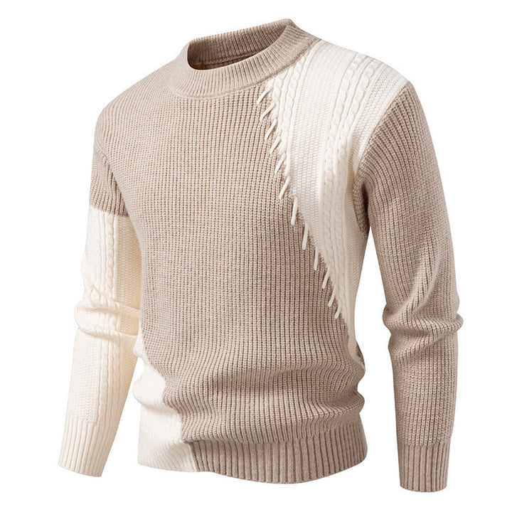 Herren modischer Strickpullover mit einzigartigem Zopfmuster und modernem Design Drune