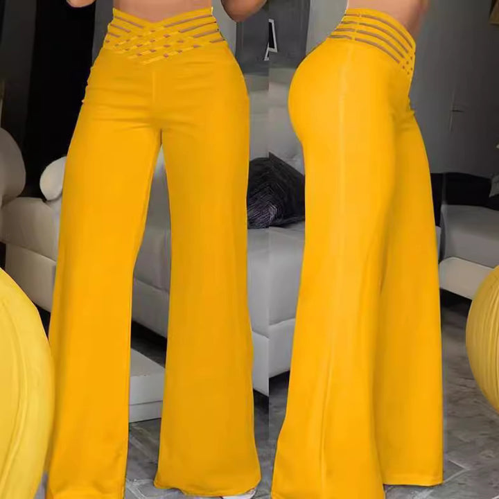 Damen Hochtaillierte Palazzo-Hose Drune