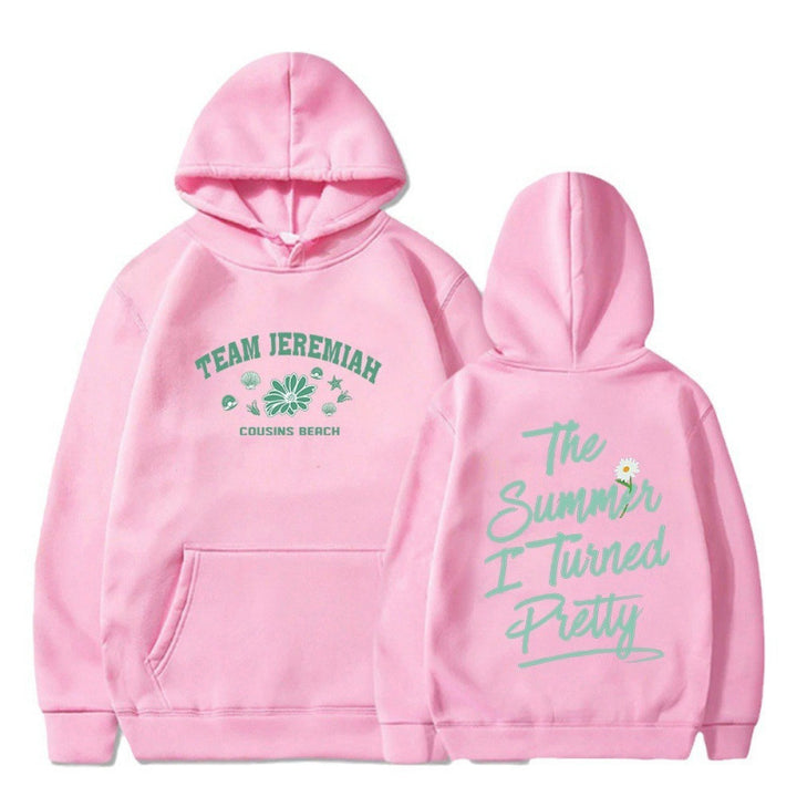 Damen Kapuzenpullover mit floralem Print und kreativem Aufdruck Drune