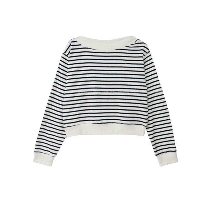 Damen lässiges gestreiftes Sweatshirt Drune