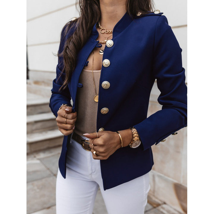 Damen modischer Blazer mit knopfverzierten Details Drune