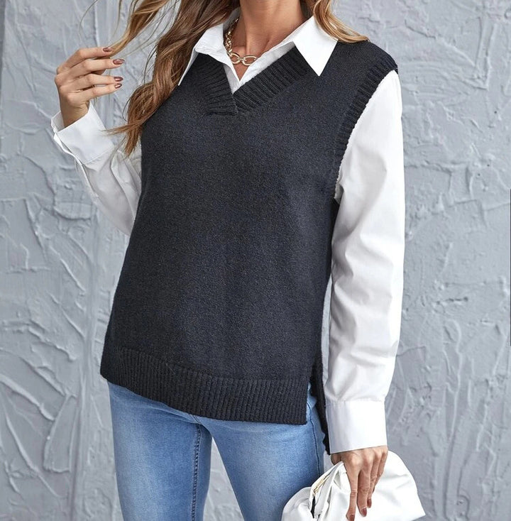 Damen lässiger Layering-Pullover Drune