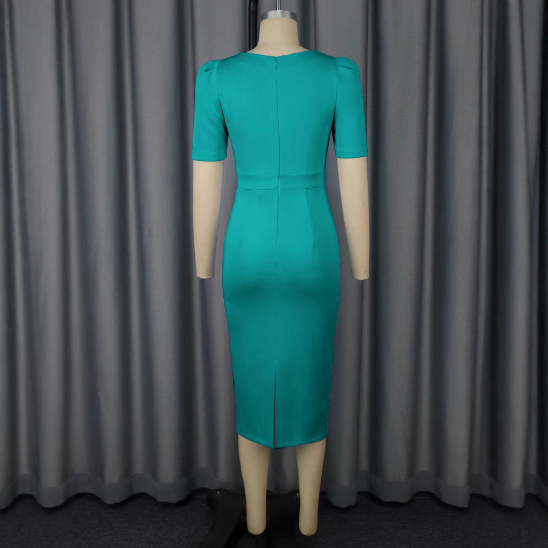 Damen Elegantes Etuikleid mit floralem Detail Drune