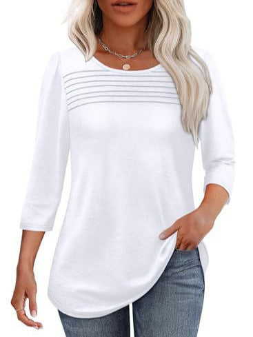 Damen Langarmshirt mit Plissee-Details Drune