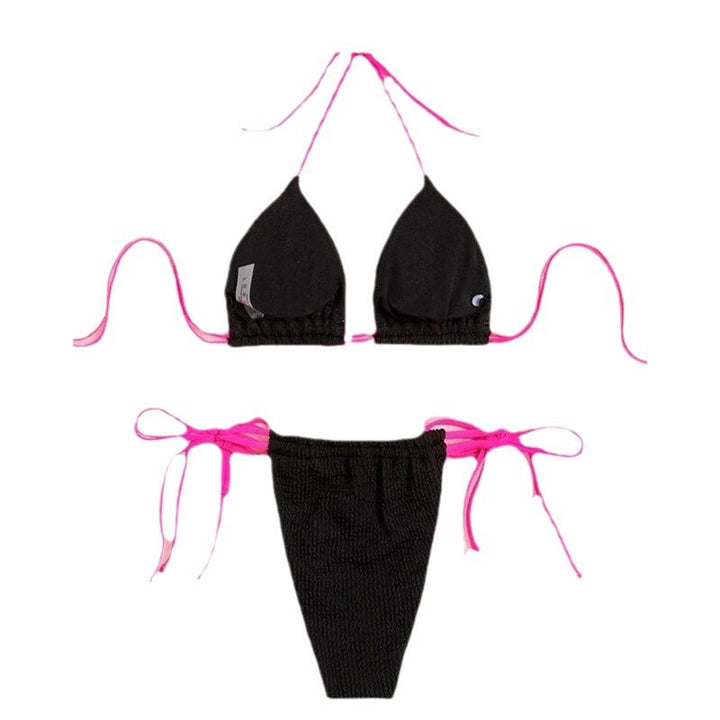 Damen Triangel-Bikini Set mit hohem Beinausschnitt und verstellbaren Bändern Drune