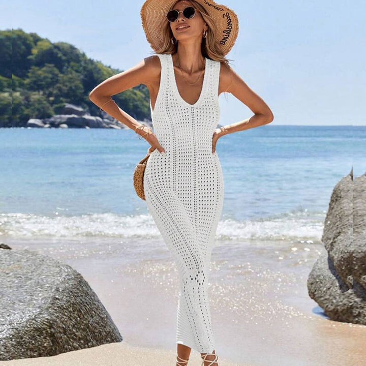 Damen gehäkeltes Sommer-Maxikleid Drune