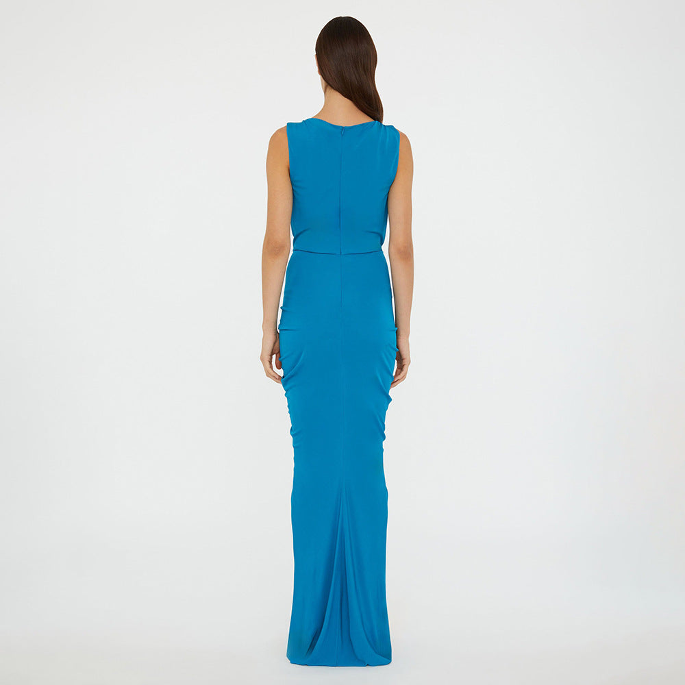 Damen figurumschmeichelndes Abendkleid mit raffiniertem Cut-Out und Drapé Drune