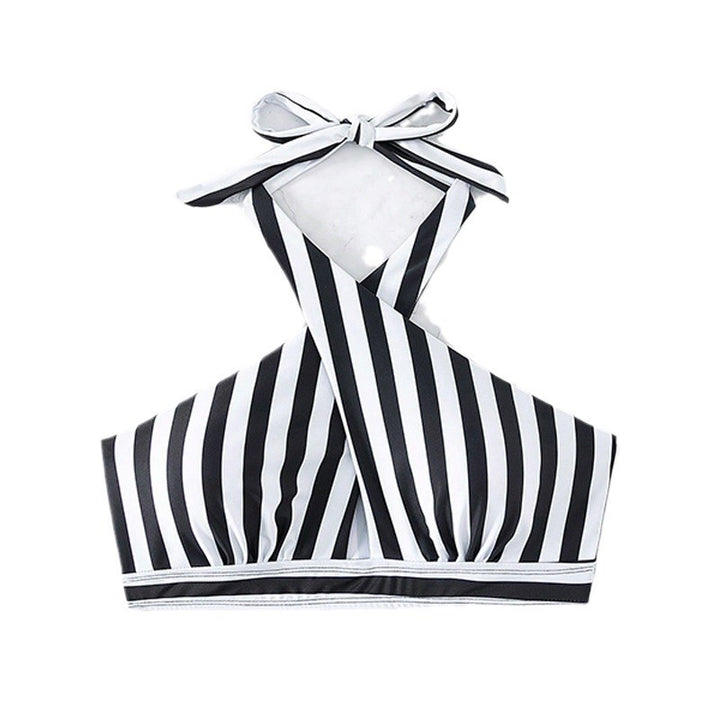 Damen Triangel-Bikinioberteil mit modischem Wickel-Design und elastischen Trägern Drune