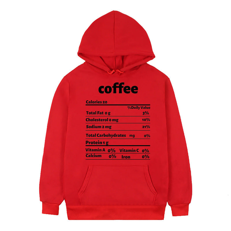 Damen Kapuzenpullover mit kreativem Nährwertdesign Drune