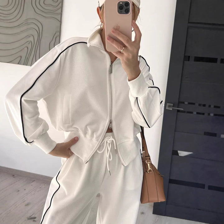 Damen Sportlicher Trend-Hoodie und Jogger Set Drune