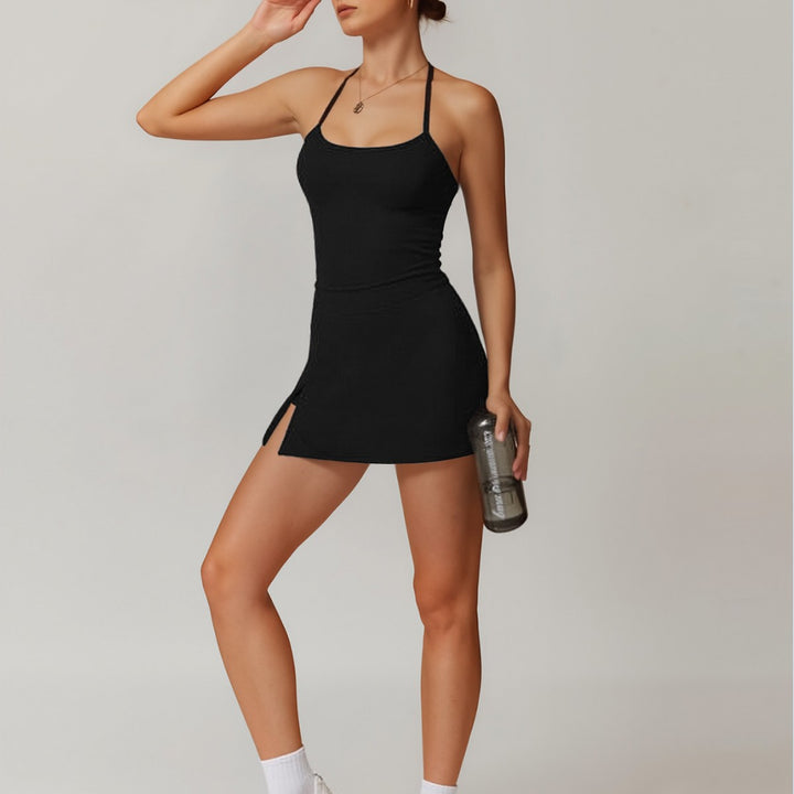Damen Sportliches Tanktop mit kombiniertem Minirock Drune