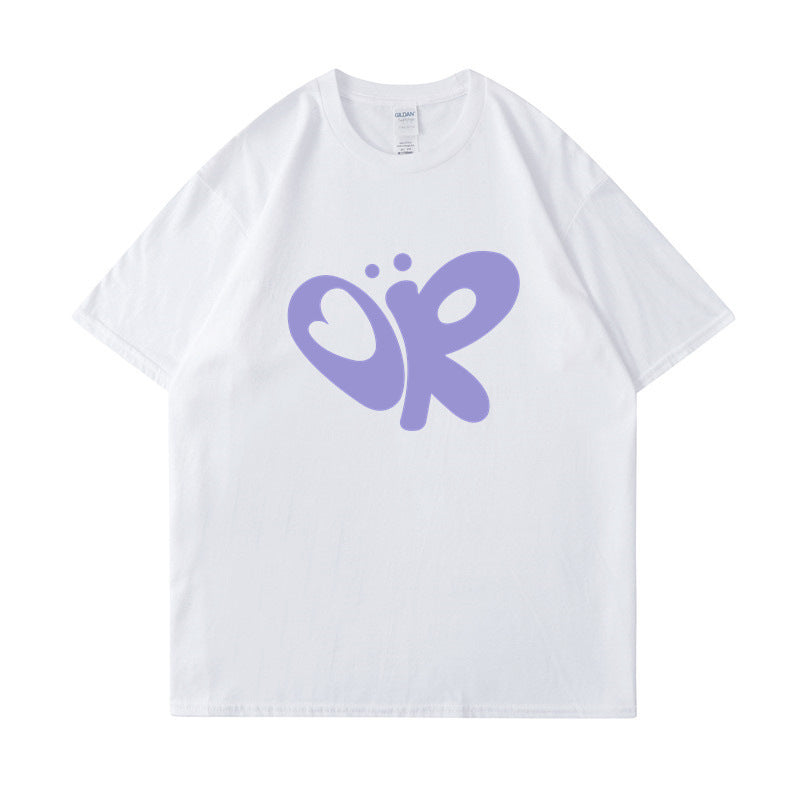 Damen lässiges T-Shirt mit einzigartigem Grafikdruck Drune
