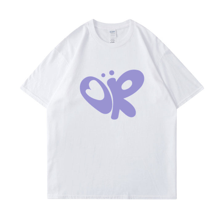 Damen lässiges T-Shirt mit einzigartigem Grafikdruck Drune
