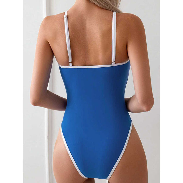 Damen einteiliges Badeoutfit mit modernem Schnitt und verstellbaren Trägern Drune
