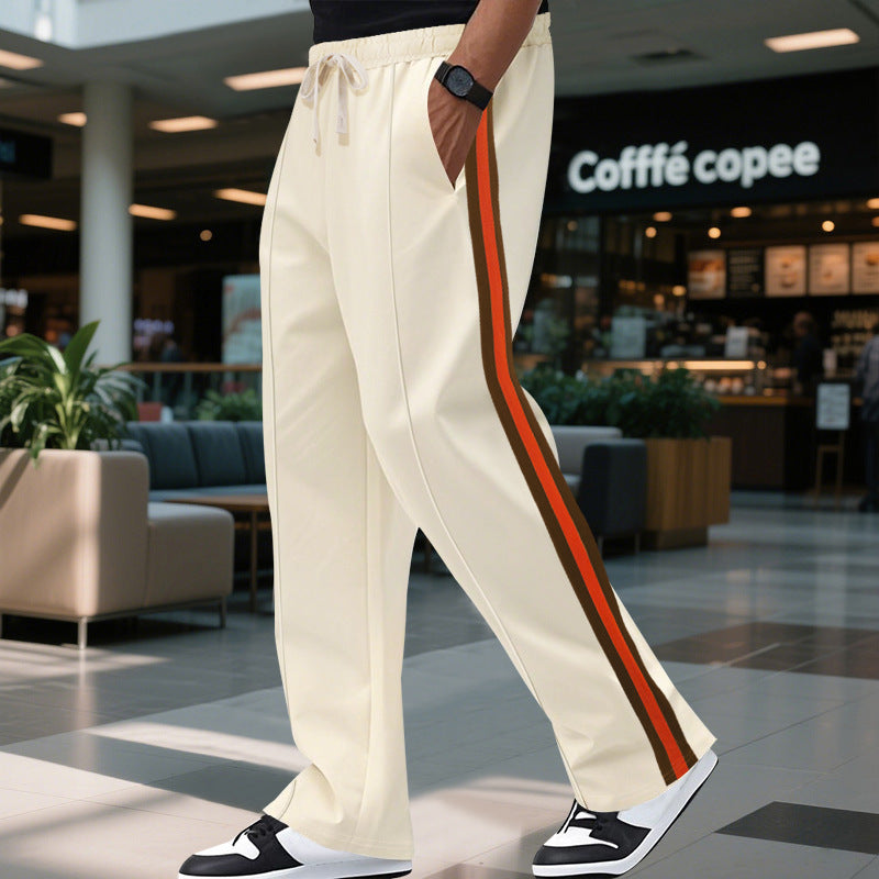 Herren Bequeme Freizeithose mit seitlichem Streifen Drune