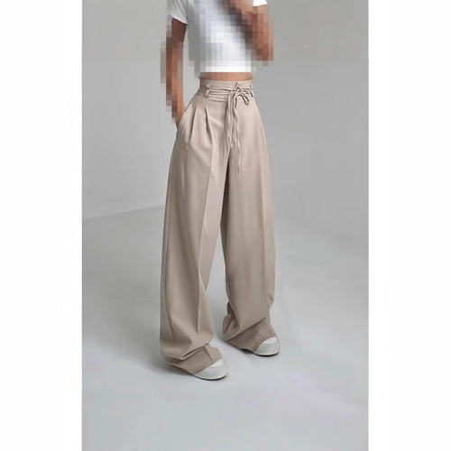 Damen Weite Hochbund-Hose mit raffinierter Drapierung Drune