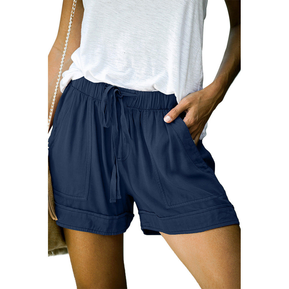 Damen Bequeme Sommer-Shorts mit elastischem Bund und praktischen Taschen Drune
