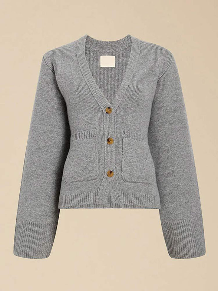 Damen Lässiger Strickcardigan mit schicker Knopfleiste und praktischen Taschen Drune