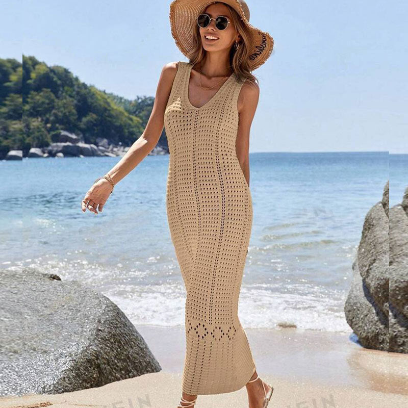 Damen gehäkeltes Sommer-Maxikleid Drune