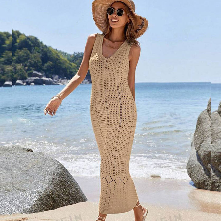 Damen gehäkeltes Sommer-Maxikleid Drune