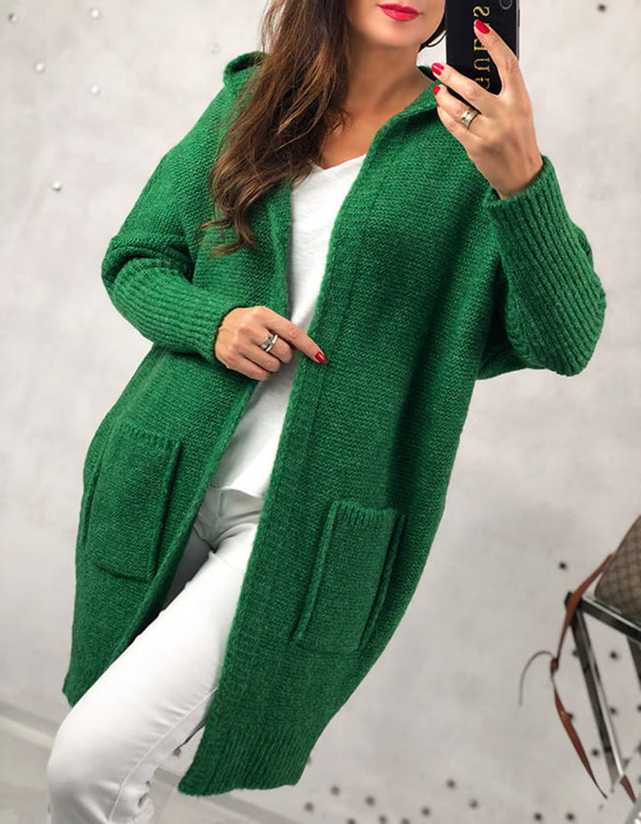 Damen Strickjacke mit Kapuze Drune